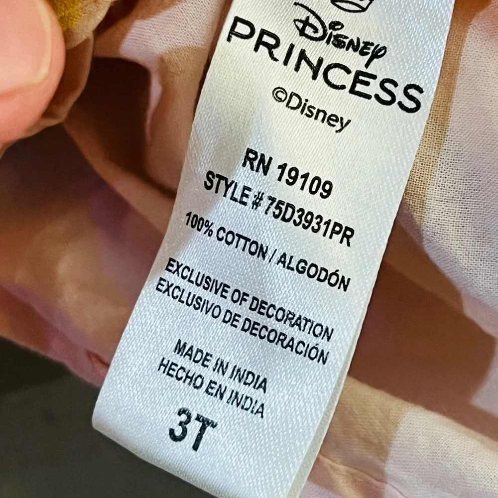 DISNEY PRINCESS Toddler Girls' Ariel Belle Tiana Swiss Dot Dress size 3T